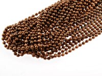 2 m Kugelkette antik kupferfarben, 2,4 mm Durchmesser
