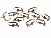10 Brisuren in Vintage Bronze Klappohrring
