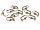 10 Brisuren in Vintage Bronze Klappohrring