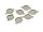10 doppelseitige Fassungen in antik silberfarben für 10 mm Cabochons