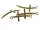 4 Verbinder als Kreuz in vintage Bronze, 43 mm
