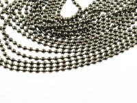 2 m Kugelkette gunmetal, 2,4 mm Durchmesser
