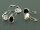 Brisuren in silberfarben für 10mm Cabochons 6 Stück