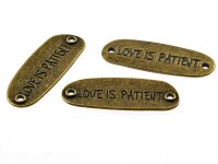 4 Verbinder - Aufnäher "love is patient"...