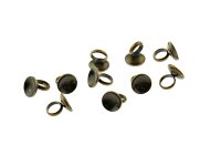 Aufhängung 6 mm für Hohlperlen, Antik Bronze, 6...