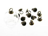 Aufhängung 6 mm für Hohlperlen, Antik Bronze, 6...