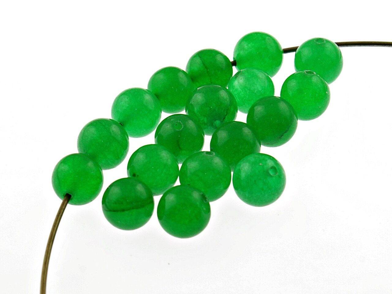 10 Perlen aus Jade in grün 8 mm online kaufen! | Vintageparts.eu