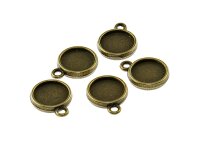 6 doppelseitige Fassungen für 10 mm Cabochons in...
