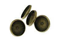 6 Ohrstecker in antik Bronze für 14 mm Cabochon