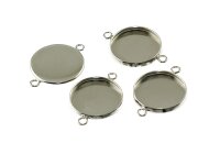 4 Verbinder in silberfarben platiniert für 14 mm...