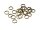 50 doppelte Splitringe in vintage Bronze, 8 mm