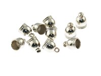 10 Endkappen "Glocke" für 6 mm Bänder...