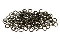 100 Biegeringe antik bronze 4 mm stabil