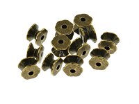 10 doppelte Metallperlenkappen "Blümchen"...