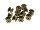 10 doppelte Metallperlenkappen "Blümchen" in antik bronze, 7 mm