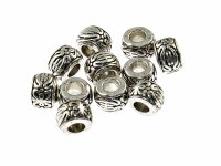10 verzierte Zwischenperlen in antik silberfarben, 3,5 mm...