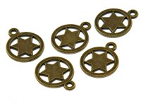10 Plättchen mit Ausstanzung "Stern" in...