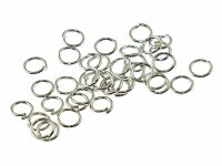 100 Binderinge in silberfarben platiniert, 5 mm
