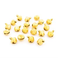 Goldfarbene Glöckchen 10 mm aus Eisen mit...