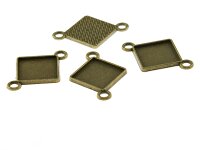 6 quadratische Fassungen für 15 mm Cabochons in...