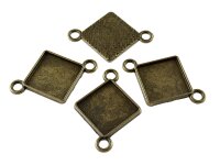 6 quadratische Fassungen für 15 mm Cabochons in...