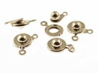 6 Verschlüsse silberfarben platiniert mit...