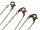 2 kurze, fertige Gliederketten aus Messing in antik Bronze, 46,5 cm