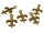 8 Anhänger fleur de lis in antik Bronze, 21 mm