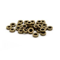 schlichte Zwischenperlen in antik bronzefarben 6mm 30...