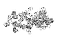50 Ohrstopper für Ohrstecker in silberfarben platiniert