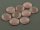 8 Cateye Cabochons in flieder, 12 mm