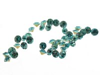 100 Strasssteine in aquamarin, 2 mm
