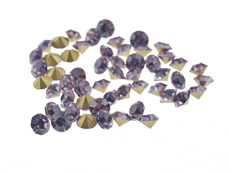 Strasssteine in grau 4mm 30 Stück