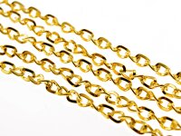 2 m gedrehte Gliederkette in goldfarben, 5 x 3,5 mm