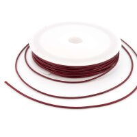 10 m Polyesterkordel gewachst in bordeaux, 1 mm