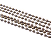 2 m Kugelkette in antik Bronze, 2,4 mm