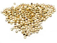 200 Quetschperlen in goldfarben, 2 mm