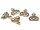 8 kleine, orientalische Verteiler in antik goldfarben