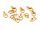 10 Karabinerverschlüsse in goldfarben, 12 mm