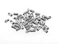 20 Endkappen für 1,5 mm Bänder in silberfarben...