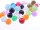 20 Cateyeperlen als Farbmix, 8 mm