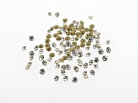 100 Strasssteine in silber, 1,6 mm
