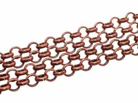 2 m runde Gliederkette in antik Kupfer, 4,8 mm