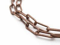 Große ovale Gliederkette in antik Kupfer 21x8 mm 1 m