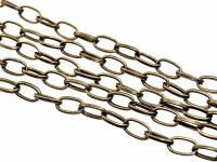 2 m Gliederkette in antik Bronze, 7 x 4 mm