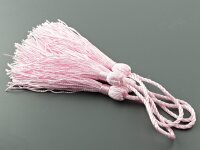 4 Quasten in rosa aus Perlgarn
