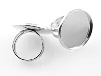 2 schlichte Ringrohlinge in silberfarben platiniert...