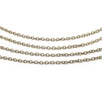 2 m Gliederkette in antik Bronze, 3 x 2 mm