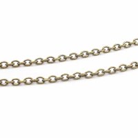2 m Gliederkette in antik Bronze, 3 x 2 mm