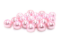 20 Glaswachsperlen in rosa, 12 mm